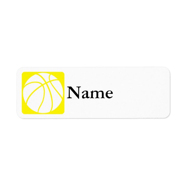 Étiquette Basket jaune (Devant)