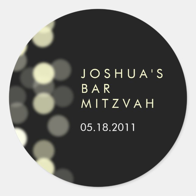 Étiquette Bat mitzvah/barre de mise en évidence (Devant)