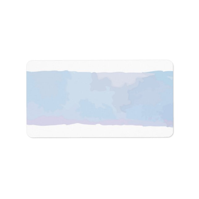 Étiquette BAT MITZVAH DE LA COULEUR D'EAU SUBTILE Adresse de (Devant)