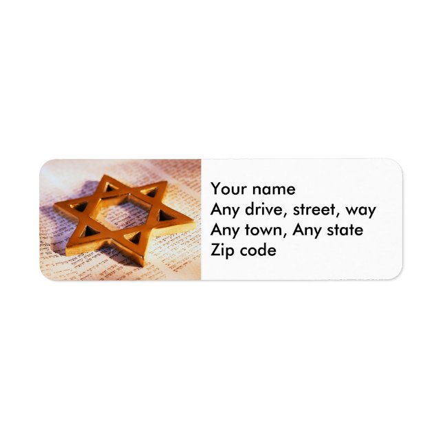 Étiquette Bat ou Bar Mitzvah Adresse de retour (Devant)