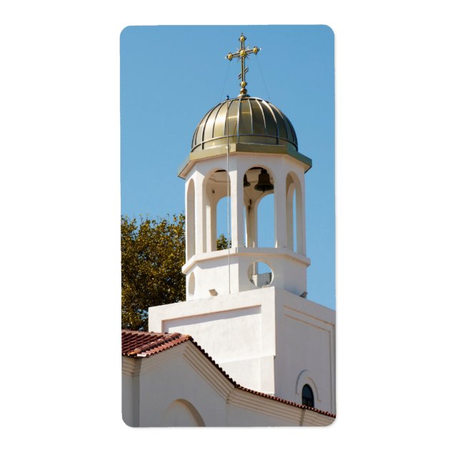 Étiquette Bâtiment de l'église (Devant)