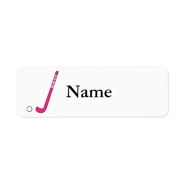Étiquette bâton rose de Hockey Field (Devant)