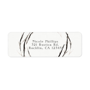 Étiquette Bâtons rustiques Branches de brindilles Wreath Inv