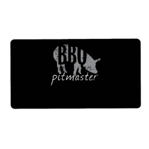 Étiquette BBQ BBQ Pitmaster Pig Grill Fars Day
