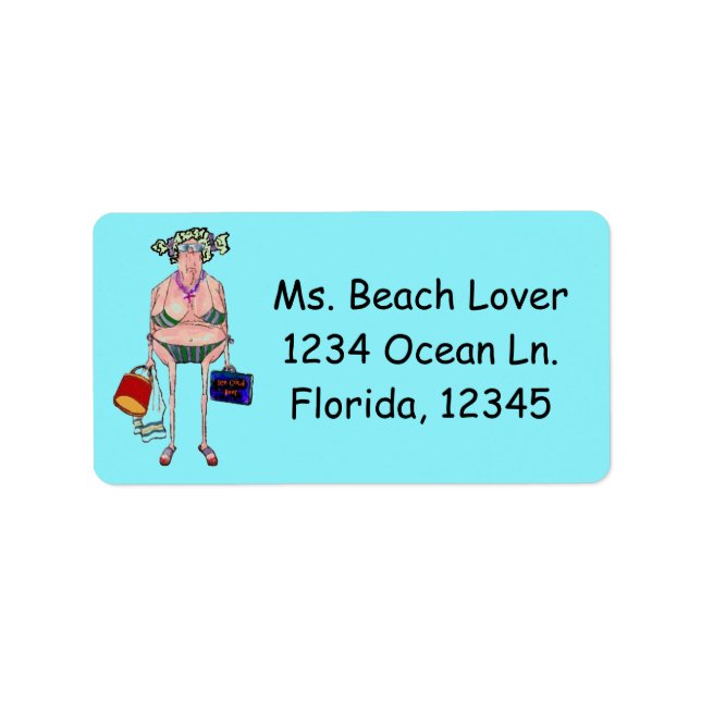 ÉTIQUETTE "BEACH LOVER" (Devant)