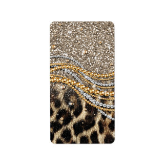 Étiquette Beau Poster de animal tendance Leopard Faux