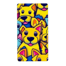Beaucoup de chiens jaunes heureux chiens