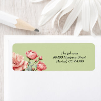 Étiquette Bébé en fleur Fleur sauvage Baby shower rose