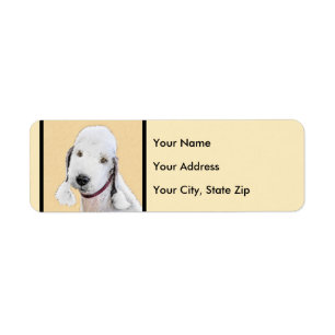 Étiquette Bedlington Terrier Peinture - Art Chien original