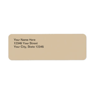 Étiquette Beige de Terre Simple Minimal