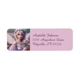 Étiquette Belle fée de juin en Rose