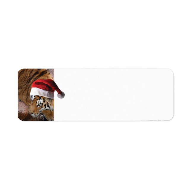 Étiquette Bengale Tiger Père Noël (Devant)