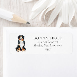 Étiquette Bernese Mountain Dog Adresse