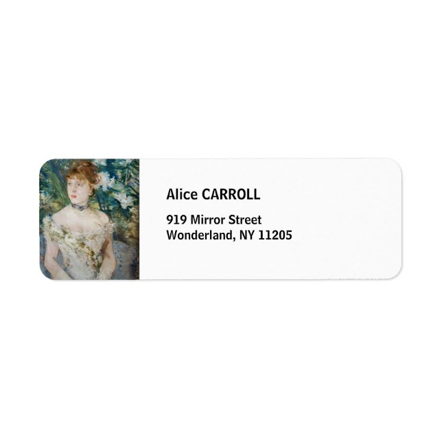 Étiquette Berthe Morisot - Jeune fille dans une balle (Devant)