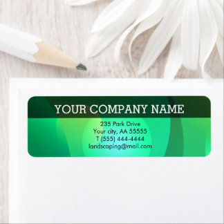 Étiquette Berufliches Geschäft der grünen Smaragdinitialen