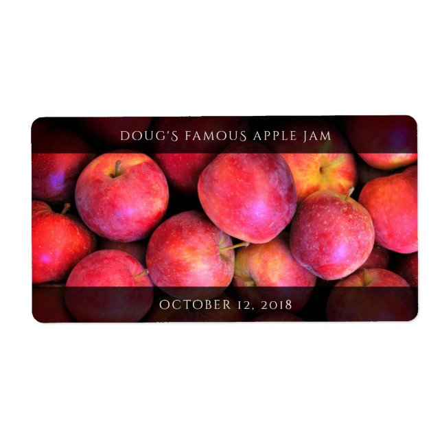 Étiquette Beurre à la pomme / Cidre / Sauce / Jam Jar (Devant)