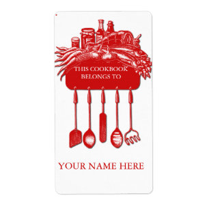 Étiquette Bibliothèque de collection de livres de cuisine ..