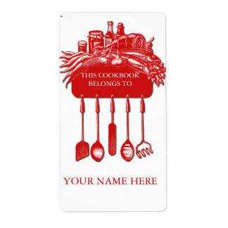 Étiquette Bibliothèque de collection de livres de cuisine ..