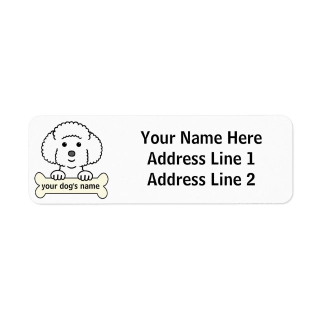 Étiquette Bichon Frise personnalisé (Devant)