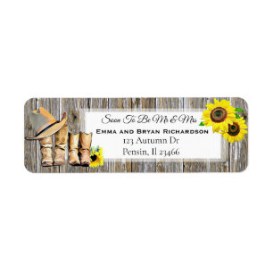 Étiquette Bientôt M. et Mme Rustic Faire-part de mariage