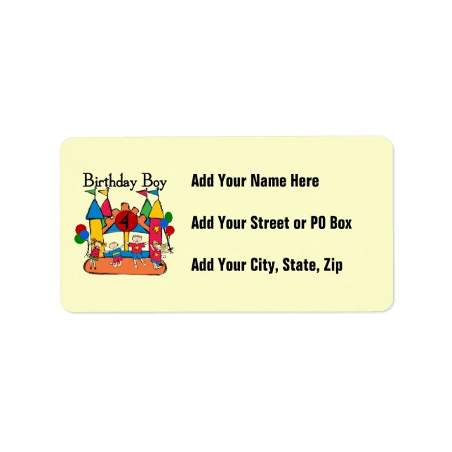 Étiquette Big Bounce Boy 4th Birthday Tshirts et cadeaux (Devant)
