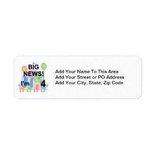 Étiquette Big News Circus 4th Birthday T-shirts et cadeaux