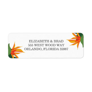 Étiquette Bird of Paradise Tropical Beach Wedding