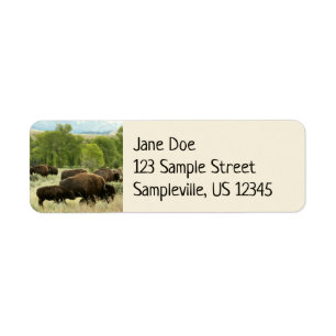 Étiquette Bison du Wyoming