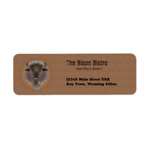 Étiquette Bison Rustique des plaines de l'Ouest