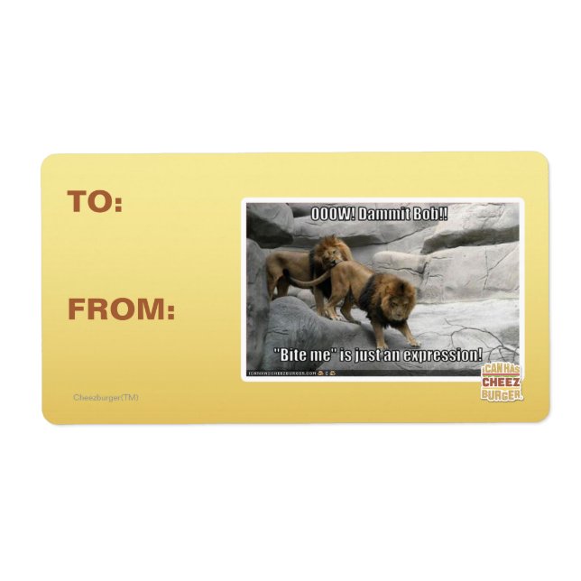 Étiquette Bite me n'est qu'une expression ! (Devant)