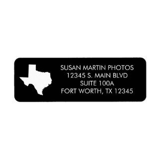 Étiquette Black and White Texas Modern Minimalist