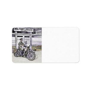 Étiquette Black Motorcycle Police ww2