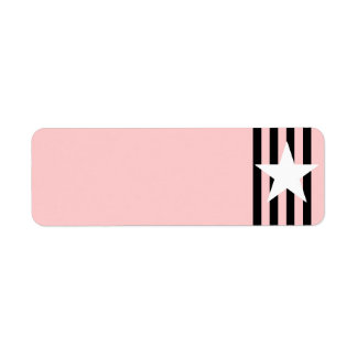Étiquette Black Stripes étoile blanche