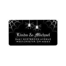 Black White Halloween Mariage Spiders Adresse Web