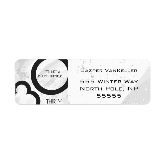 Étiquette Blanc 30 Décennie Anniversaire (Devant)