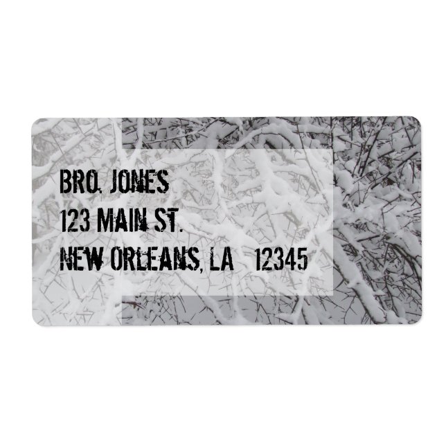 Étiquette Blanc neigeux (Devant)