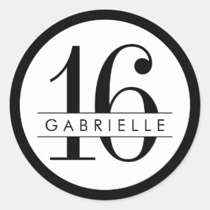 Étiquette blanc noir d'autocollant de faveur
