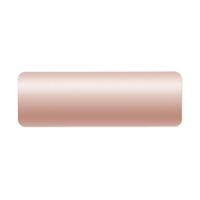 Étiquette Blanc Pastel Rose Or Ombre Foil (Devant)