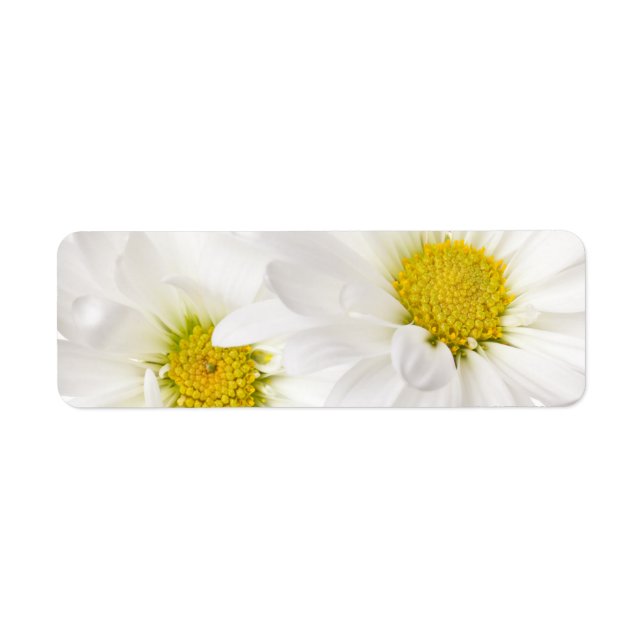 Étiquette Blancs - Modèle Fleur de marguerite Customisé (Devant)