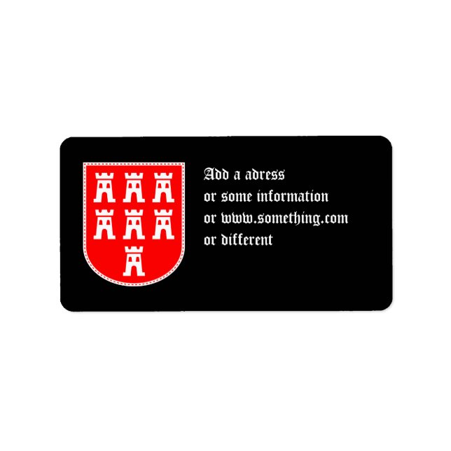 Étiquette Blason des Saxons de Transylvanie (Devant)