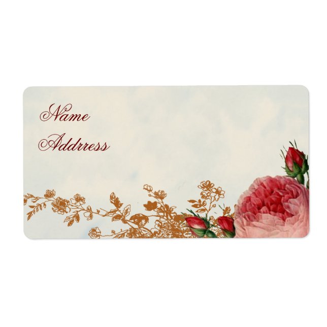Étiquette Blenheim Rose - Ciel d'été - Personnalisé (Devant)