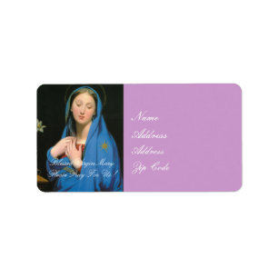 ÉTIQUETTE BLESSEE VIRGIN MARY S'IL VOUS PLAÎT PRIER POUR NOU