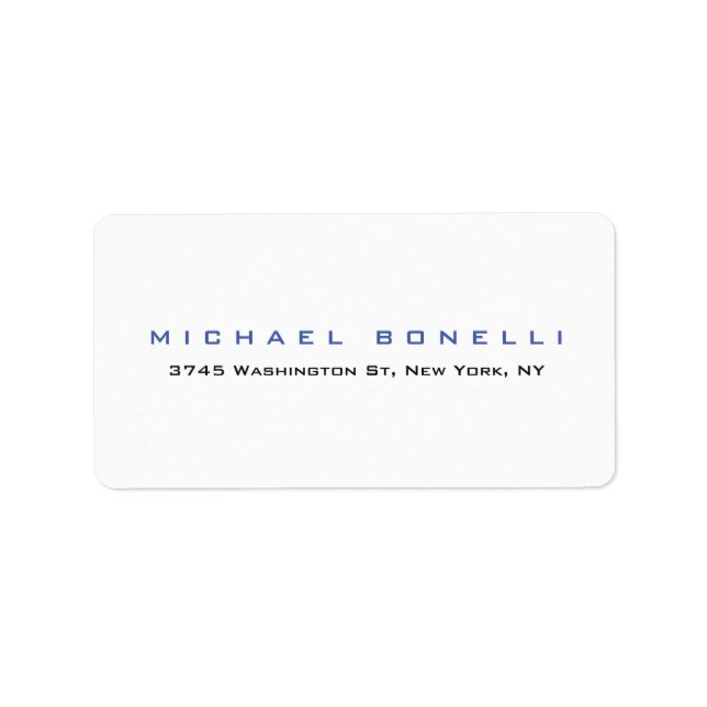 Étiquette Bleu clair simple (Devant)