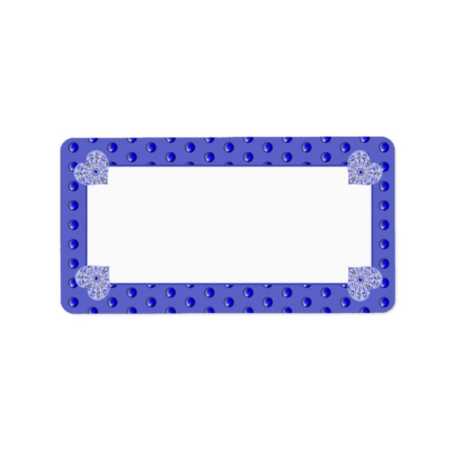 Étiquette Bleu de dentelle en céramique de Grèce (Devant)