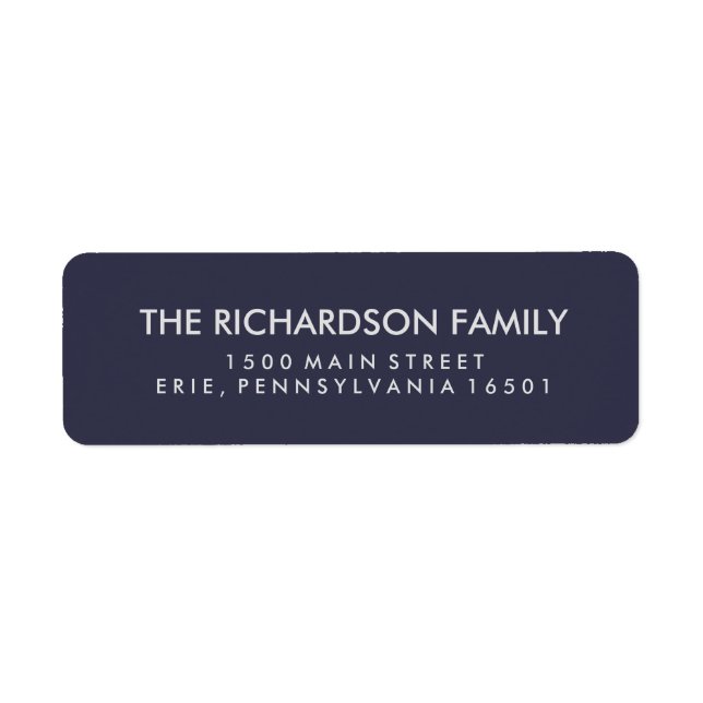 Étiquette Bleu et argent de minuit (Devant)