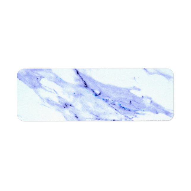 Étiquette Bleu et Marbre blanc (Devant)