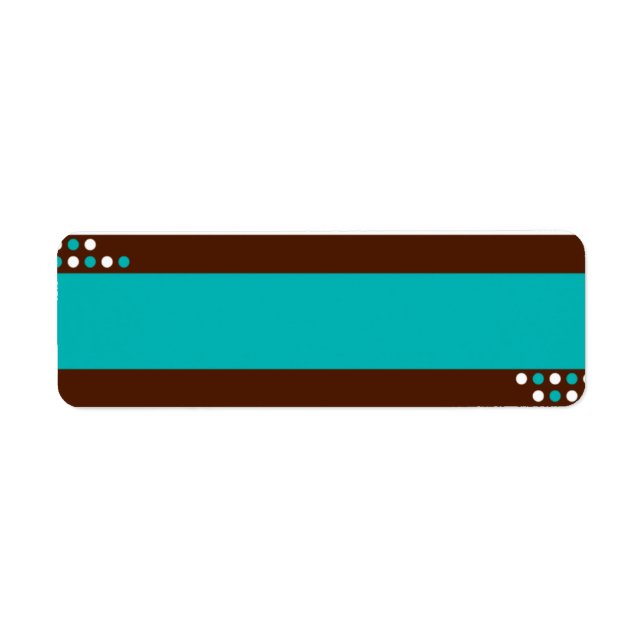 Étiquette bleu et Turquoise (Devant)