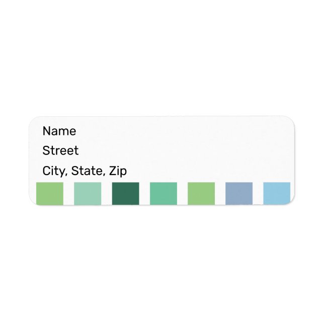 Étiquette Bleu et vert (Devant)