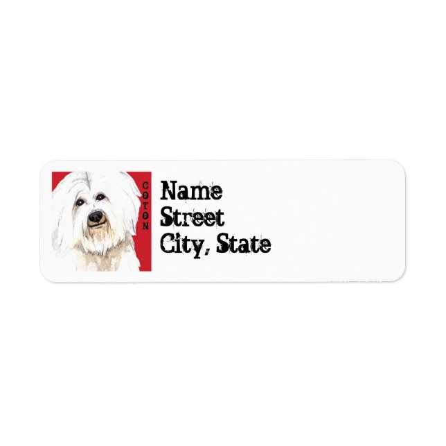 Étiquette Bloc de couleur de coton (Devant)