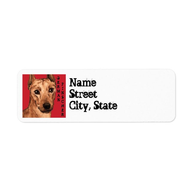 Étiquette Bloc de couleur Pinscher allemand (Devant)